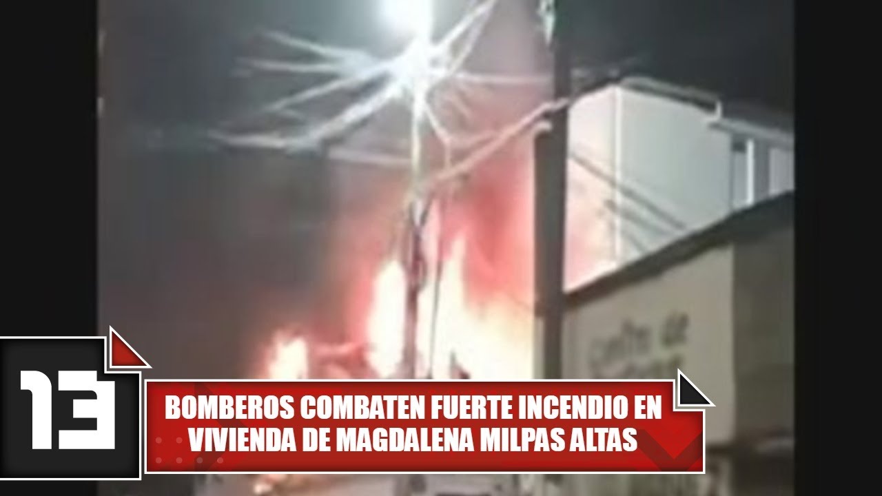 Bomberos combaten fuerte incendio en vivienda de Magdalena Milpas Altas
