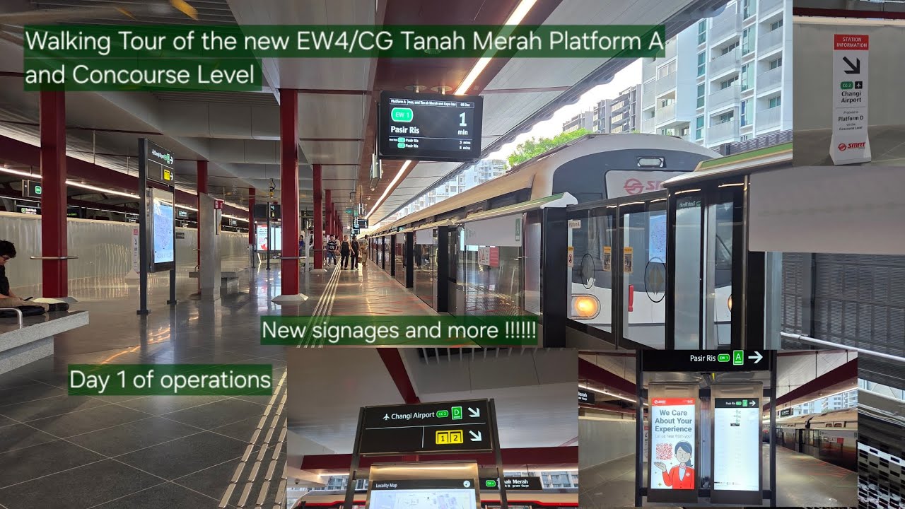 (First Day of TMMP)[SMRT] Walking Tour of the new EW4/CG Tanah Merah Platform A and concourse level 