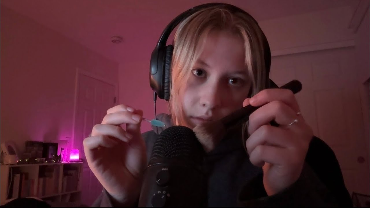 ASMR 100% Sensitivity Brush and Spoolie Sounds On The Mic - No Talking