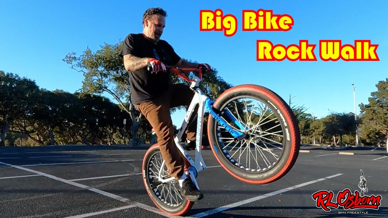 Big Bike Flatland BMX Freestyle Breakdown:  Delayed Rock Walk on the Mike Buff Fat Ripper