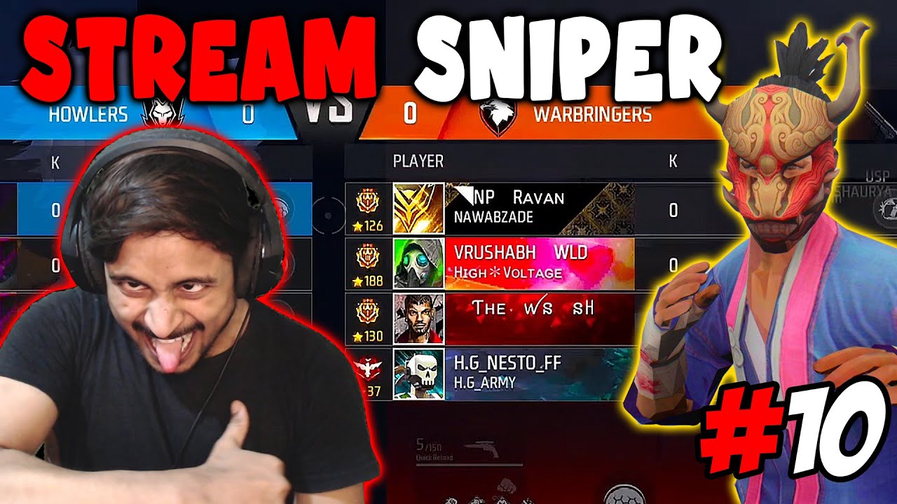 rg gamer vs stream sniper 🔥 part 10