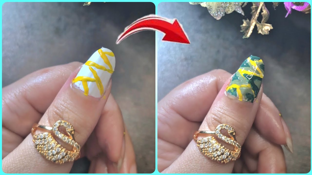 Simple Nailart designs at home #nailart #nailartathome 