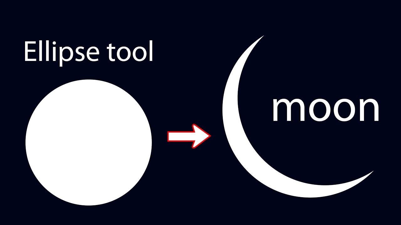 How to make a Crescent moon in Adobe Illustrator | Tecnsol #viral