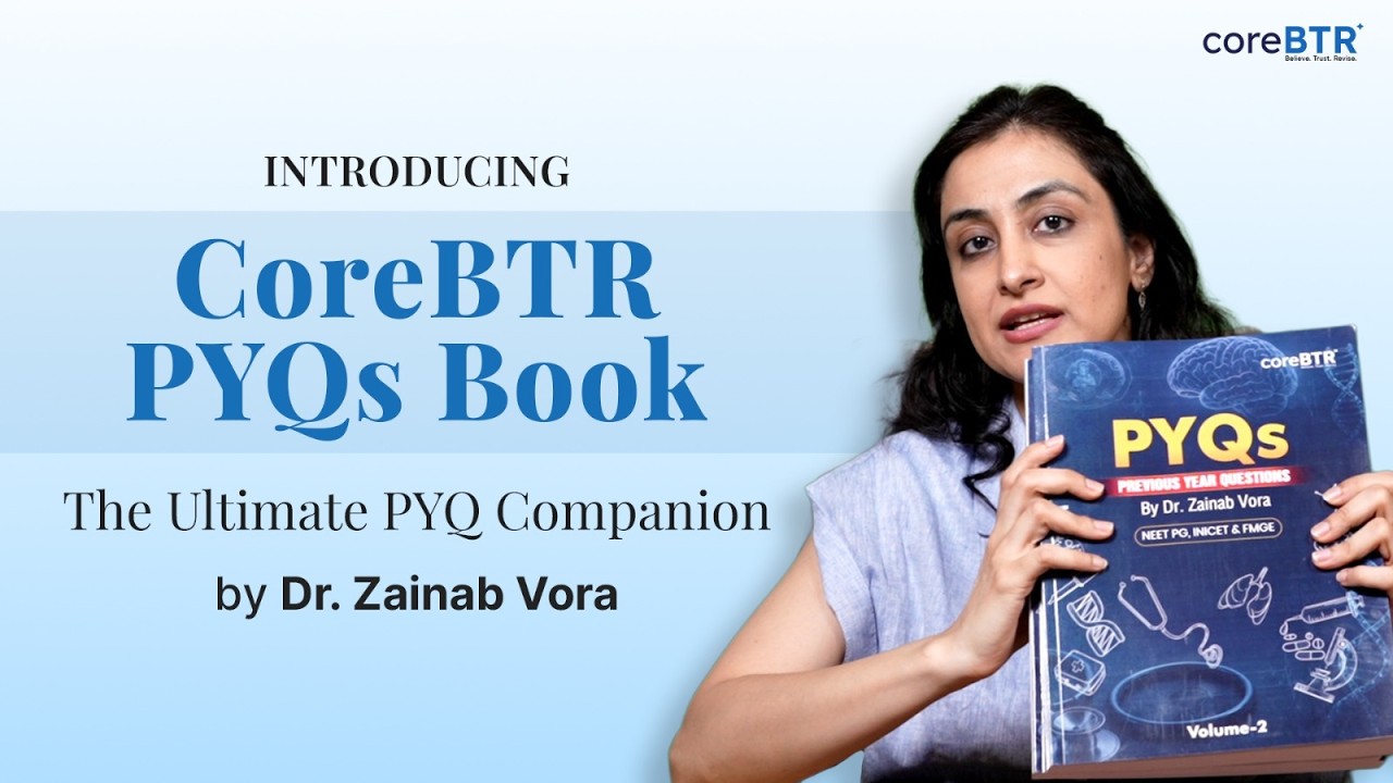 Introducing the CoreBTR PYQs Books - Dr. Zainab Vora