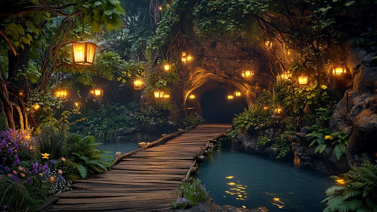 The Secret Cave of The Fairies - Enchanted Music & Magical Nature Ambience ✨ Relaxing Sleep, Study