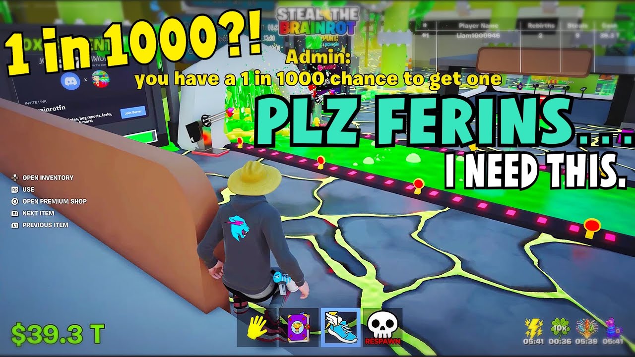 ADMIN ABUSE + TSUNAMI WAVES 😍🌊 RITUAL TESTING Mr Beast Skin in Fortnite Steal the Brainrot 