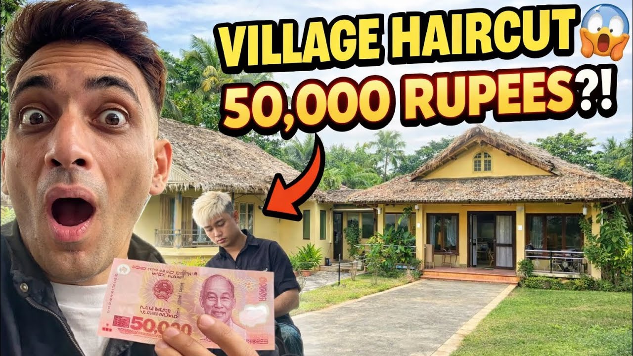 Village Haircut 💇‍♂️50000Rs In Vietnam 🇻🇳 