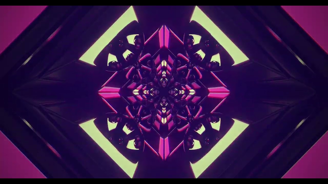 10 Hours 4K UHD 60fps Neon Tunnel Screensaver Windows 10 - VJ Loop Visual Background for Edits