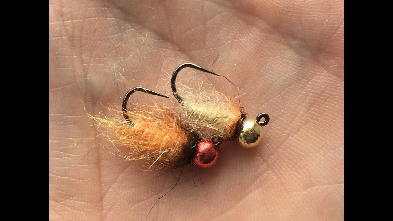 Nimfa imitacja białego oraz czerwonego robaka Fly-Tying
