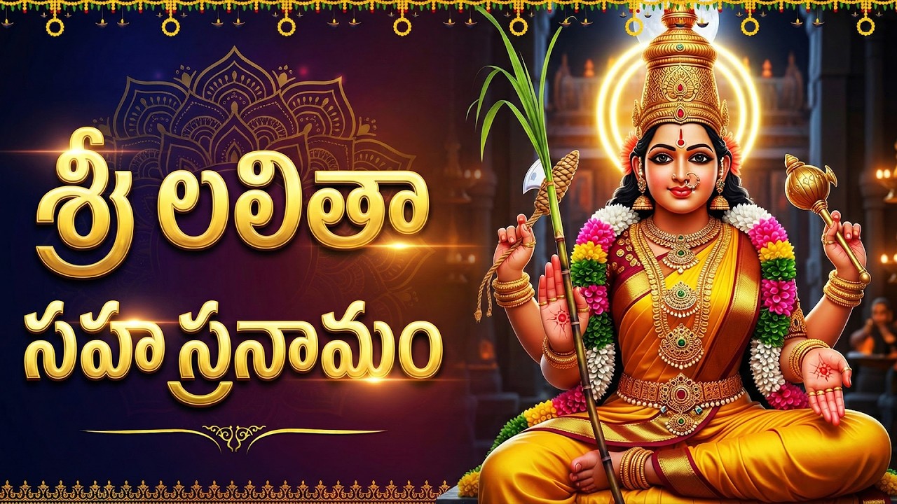 శ్రీ లలితా సహస్రనామం వింటే ఇంట్లో ధన వర్షం కురుస్తుంది | Lalitha Sahasranamam Stotram Telugu  Lyrics