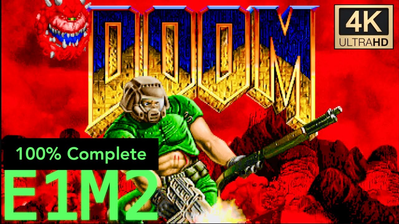 둠 리마스터 100% 공략 - E1M2 Nuclear Plant / DOOM 4K ReMastered 100% Complete - E1M2 Nuclear Plant