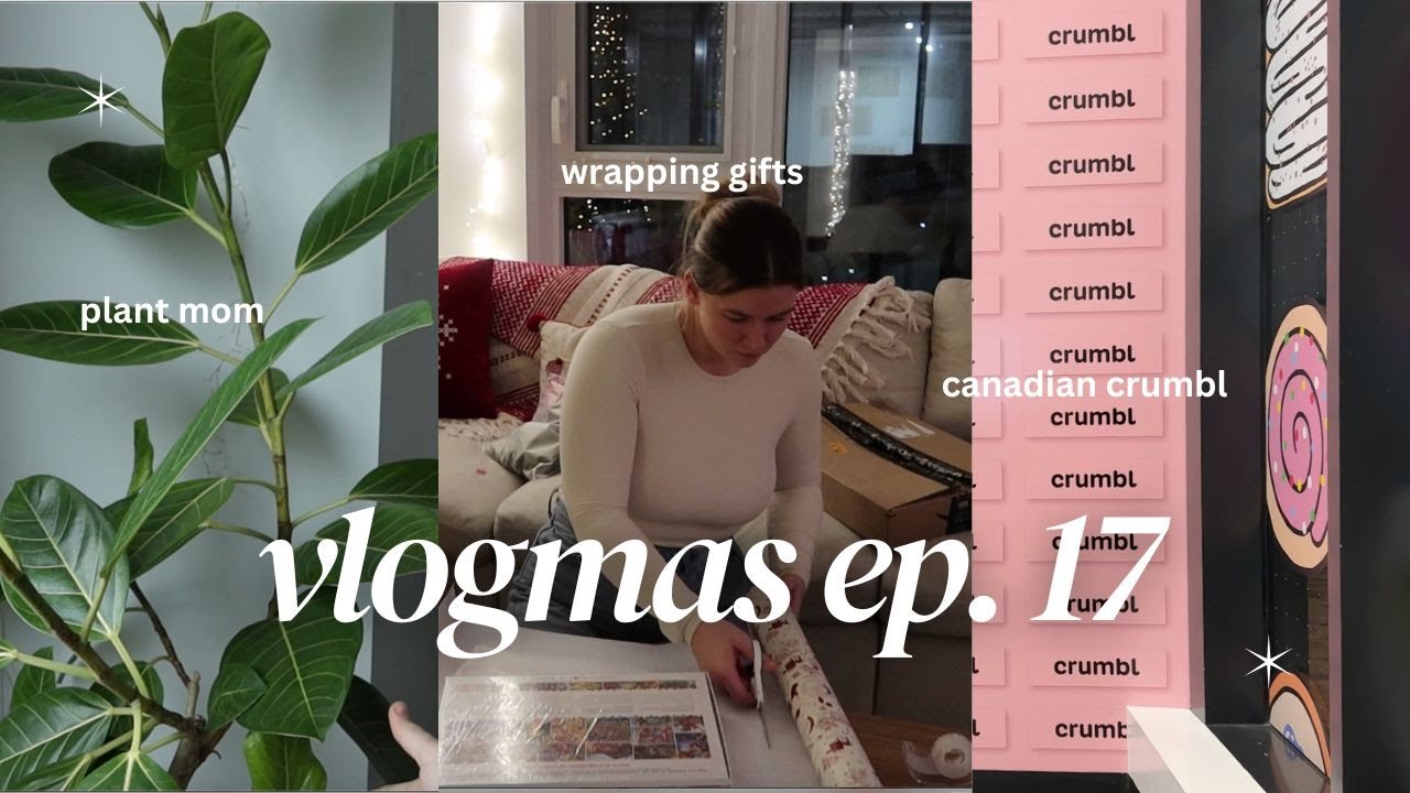 daily diary: a simple day, wrapping gifts, & my plant mom journey *vlogmas day 17
