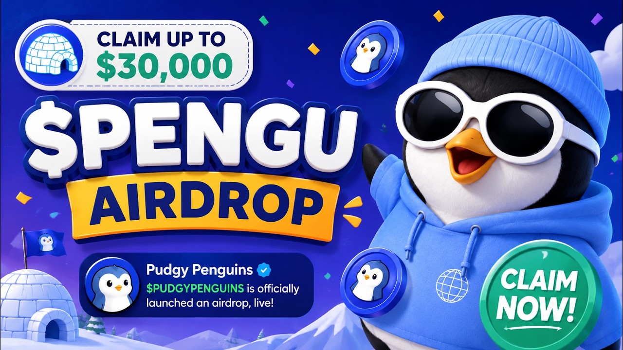 SOLANA CRYPTO AIRDROPS : Pudgy Penguins Airdrop Season 2 On Solana | Claim $PENGU NOW