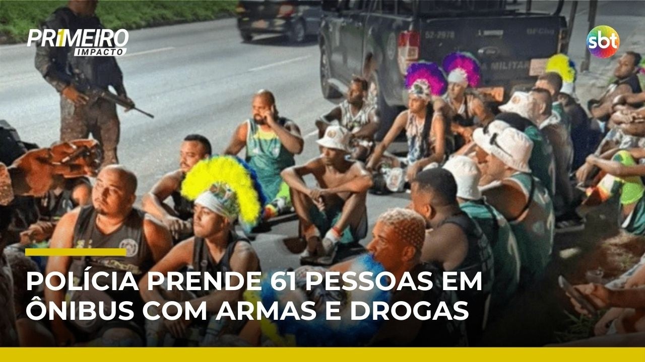 Polícia encontra armas em ônibus com foliões no Rio | #PrimeiroImpacto