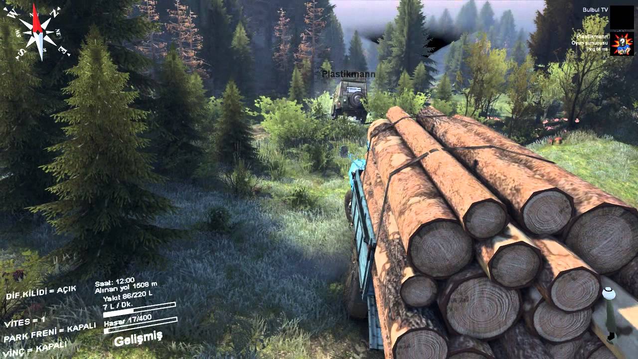 Spintires Türkçe Multiplayer | Zorlu Yolculuk | Bölüm 3