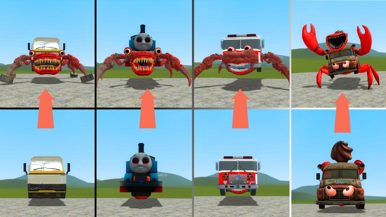 New Car EATER, Thomas Train eater, Evolution Car infected in Gmod