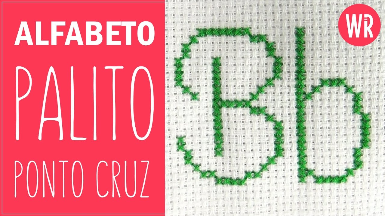 Alfabeto palito - Letra B & b em ponto cruz