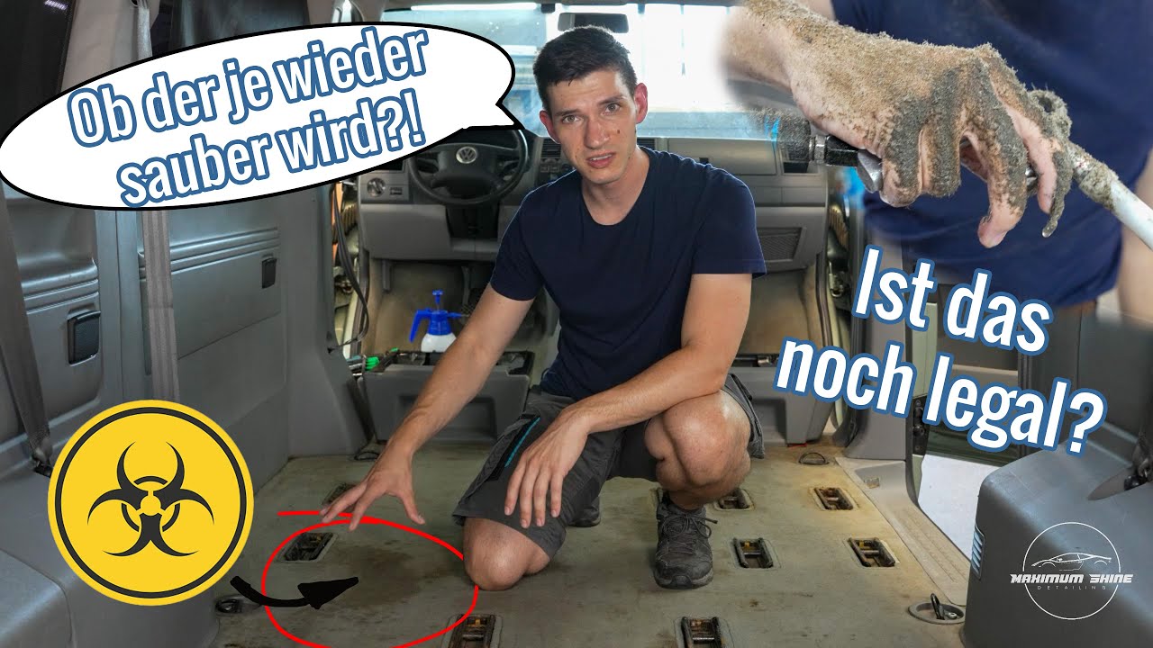 50 ЧАСОВ! Этот ковёр — настоящий ад! | VW T5 Bus – Часть 2 | Экстремальный Disaster Detailing