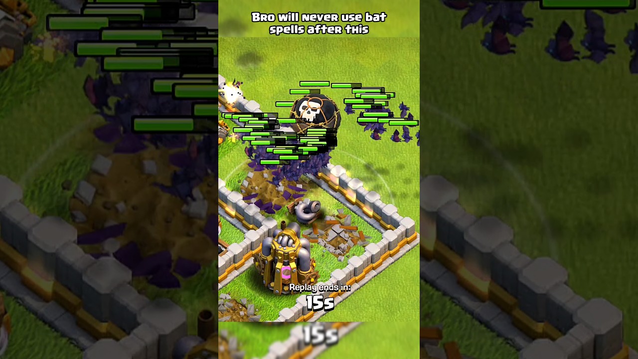 Bro will never use bat spells after this ll Clash of clans ll #shorts #clashofclans #coc