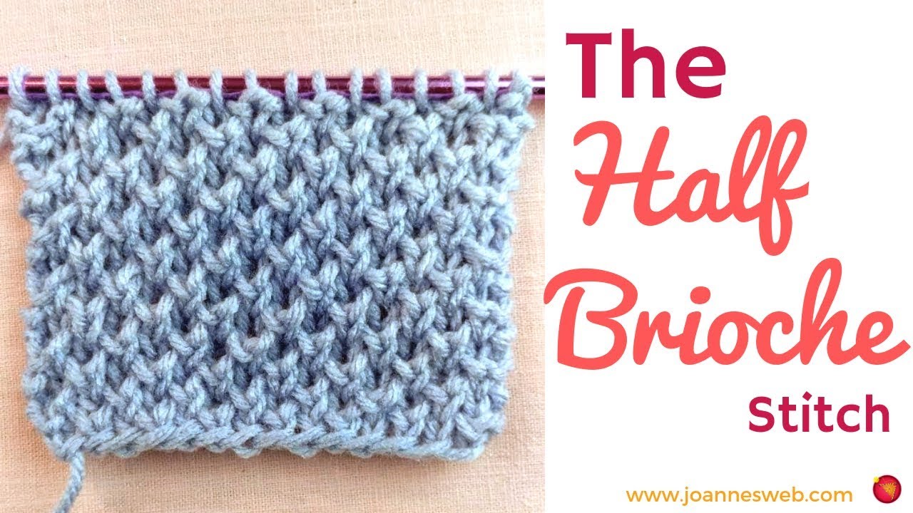 Half Brioche Knitting Stitch Pattern