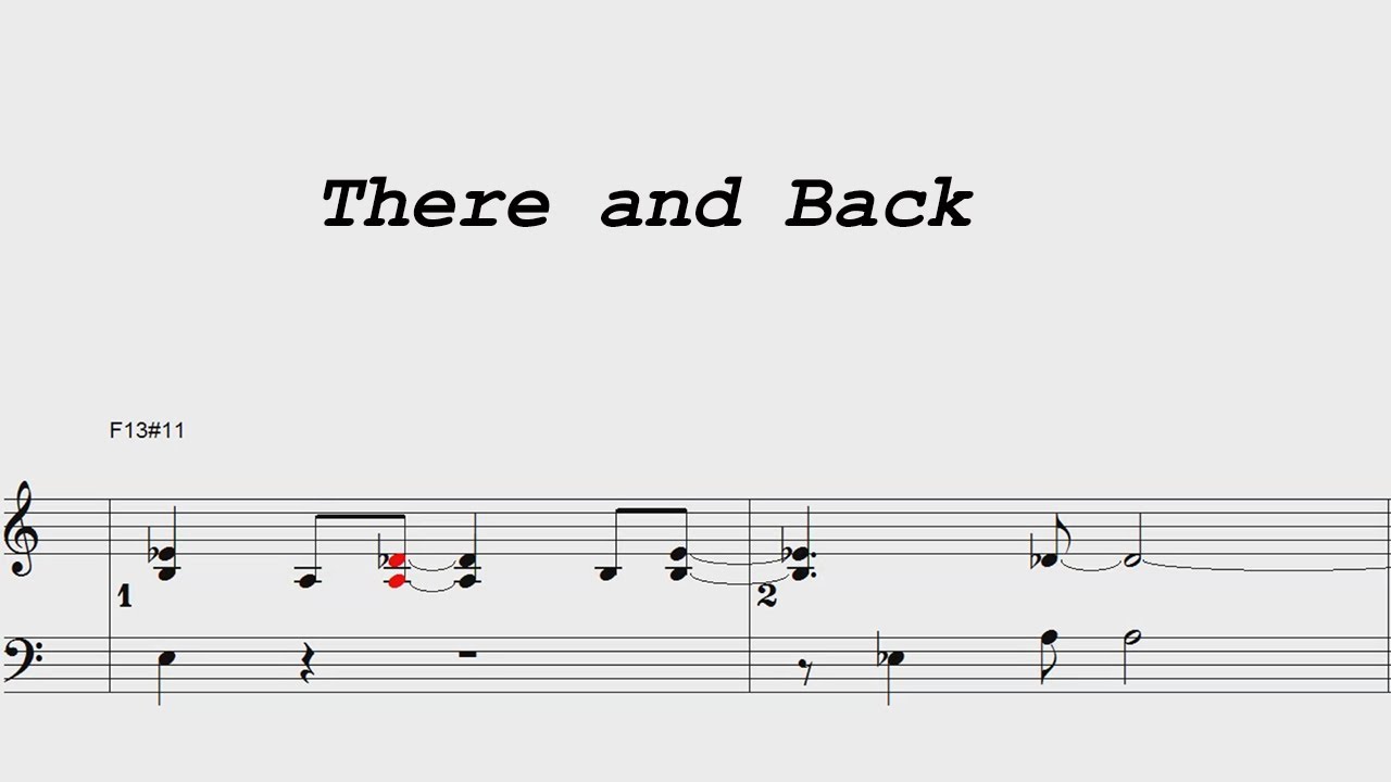 There and Back - ModJazz - Piano sheet music