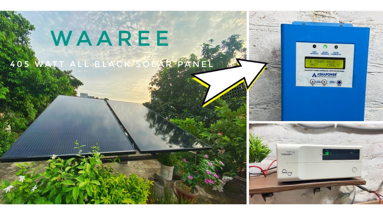 Waaree 405 watt BLACK SOLAR PANEL IN CLOUDY WEATHER. बिना धूप के वारी सोलर पैनल कैसा काम करता है