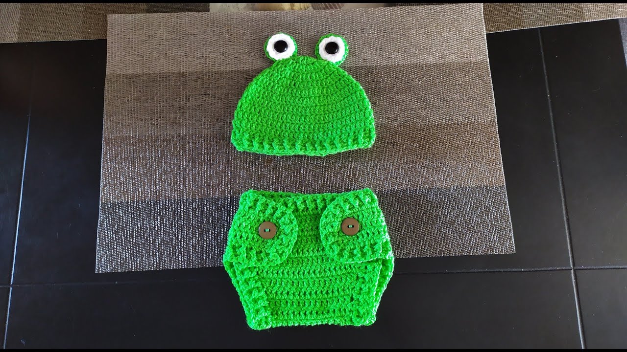 Gorro de ranita a crochet