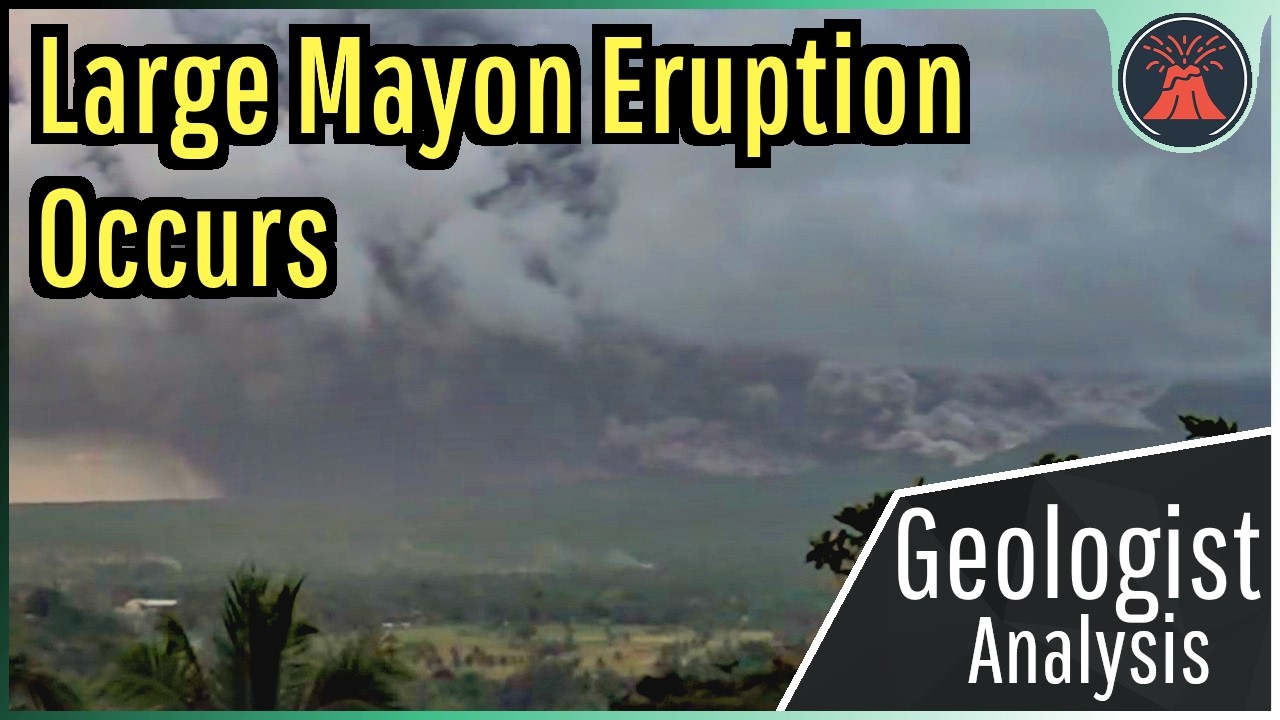Mayon Volcano Update; Large Eruption Occurs, 4 KM Long Pyroclastic Flows