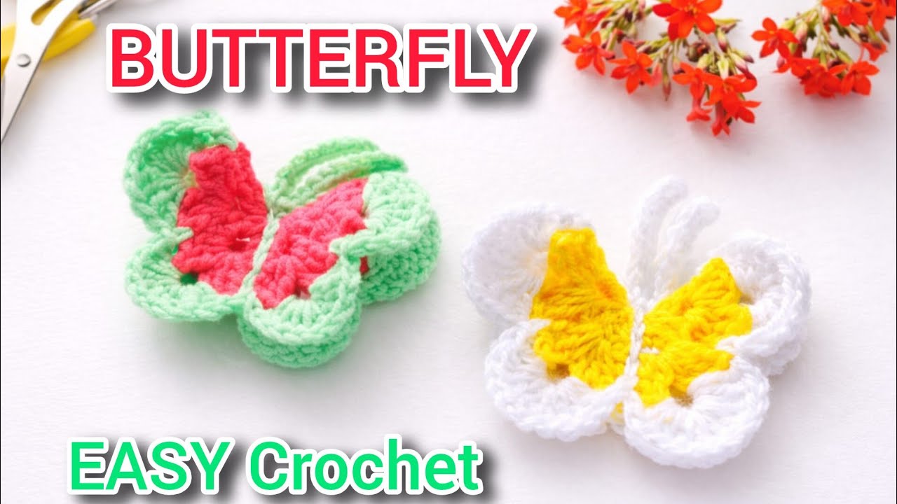 Super beautiful crochet Butterfly| How to Crochet a Butterfly | Easy Beginner Tutorial Aesthetic  🦋✨