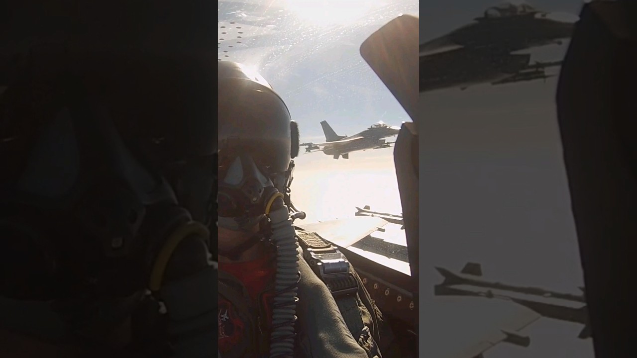 F-16C Basic Fighter Maneuver (BFM) training Video by Lt. Michael Long - Edited #f16 #shorts