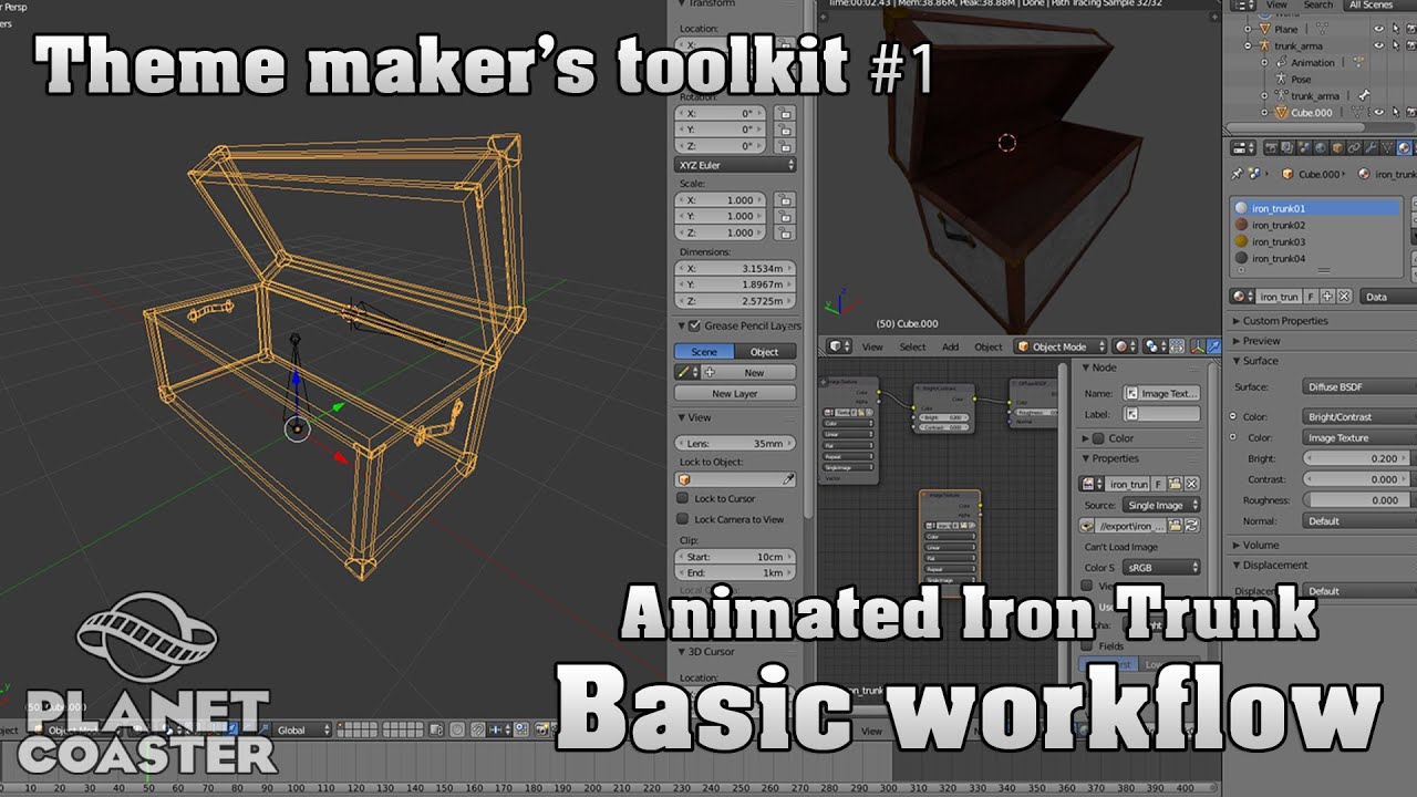 Thememaker's Toolkit #1 - Basic workflow - Animated Iron Trunk