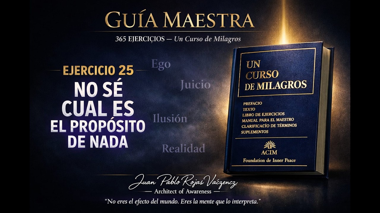 🕊️ EJERCICIO 25 — “No sé cuál es el propósito de nada.