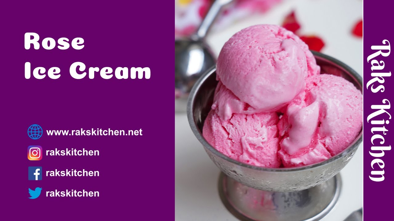 Rose Ice Cream, Summer special | Homemade Ice cream