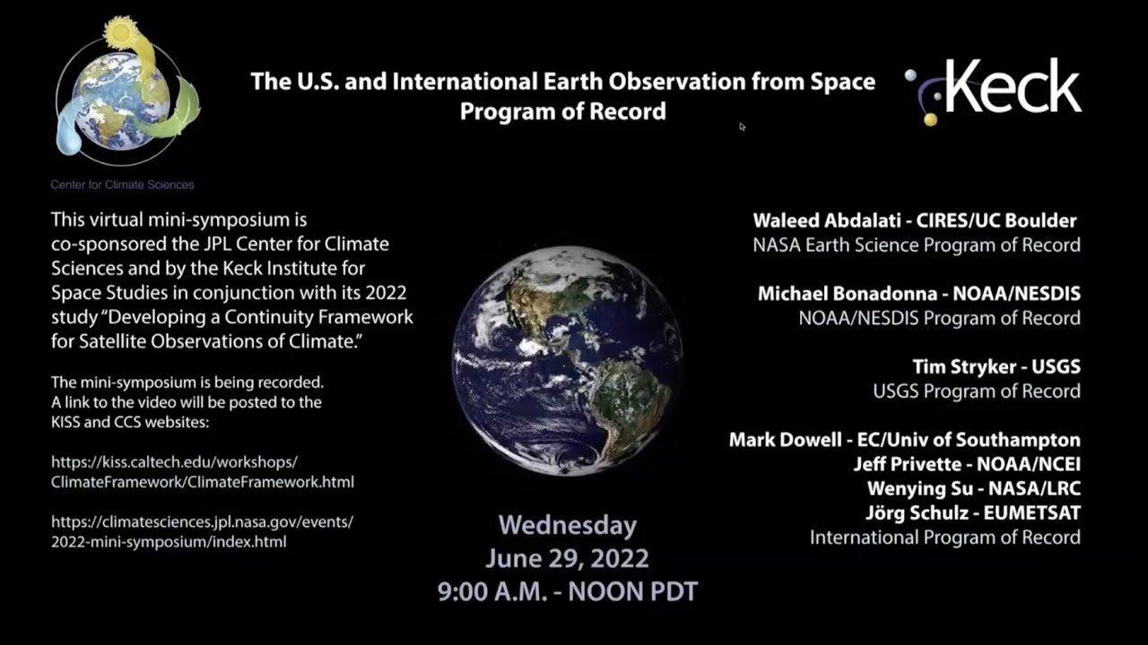 The U.S. and International Earth Observations from Space Program of Record