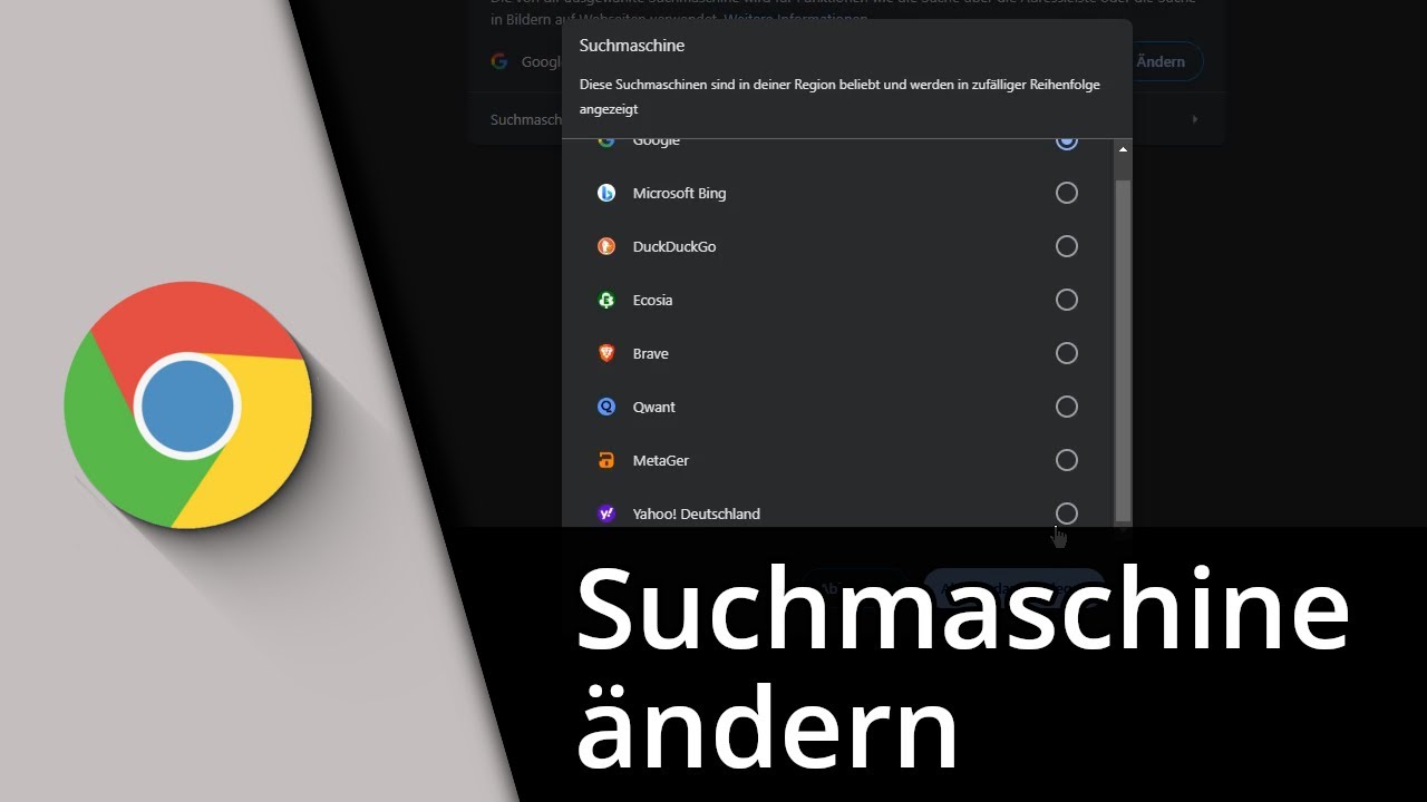 Chrome Suchmaschine &auml;ndern ✅ Tutorial