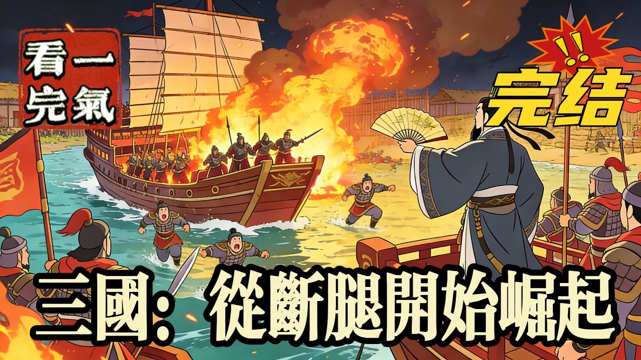 💥💥💥完结！《三国：从断腿开始崛起》穿越三国乱世，成为冀州牧韩馥之子！冀州被夺，家族被灭，就在自己身死灭亡之际，觉醒神级选择系统！！！任务不断，惊喜连连！！！#三国 #漫画解说#穿越#有声漫画#爽文
