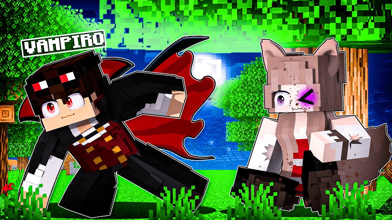 VIREI um VAMPIRO e SALVEI a GAROTA LOBA no Minecraft!