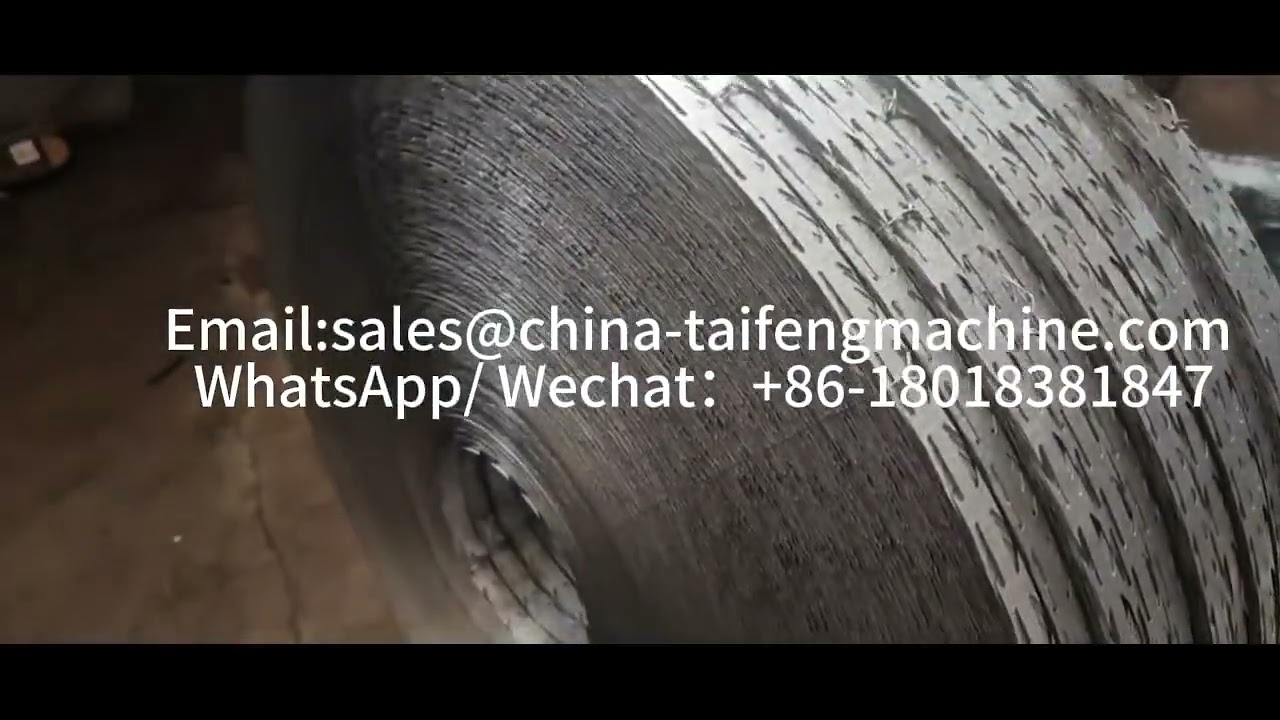 High speed razor barbed wire machine production line