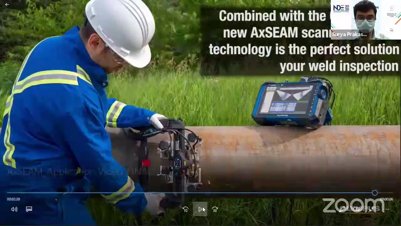 Olympus NDT Presentation of the AxSEAM Scanner at the Virtual NDE 2020