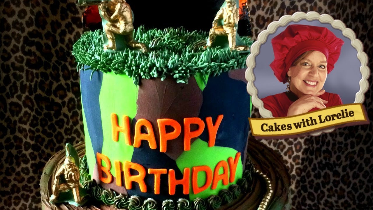 How to Make a Camouflage Cake - For Icing Smiles