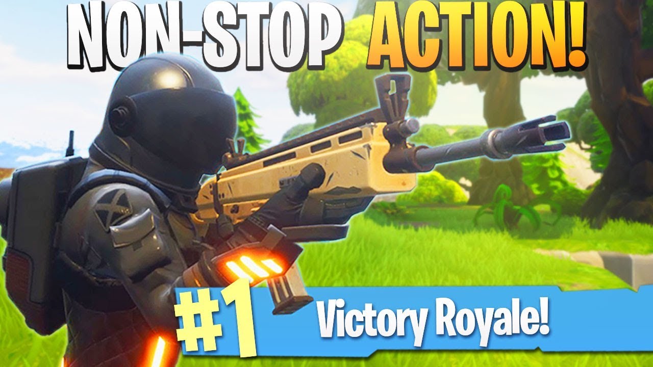 Non-Stop ACTION - PS4 Fortnite Solos Victory Royale!