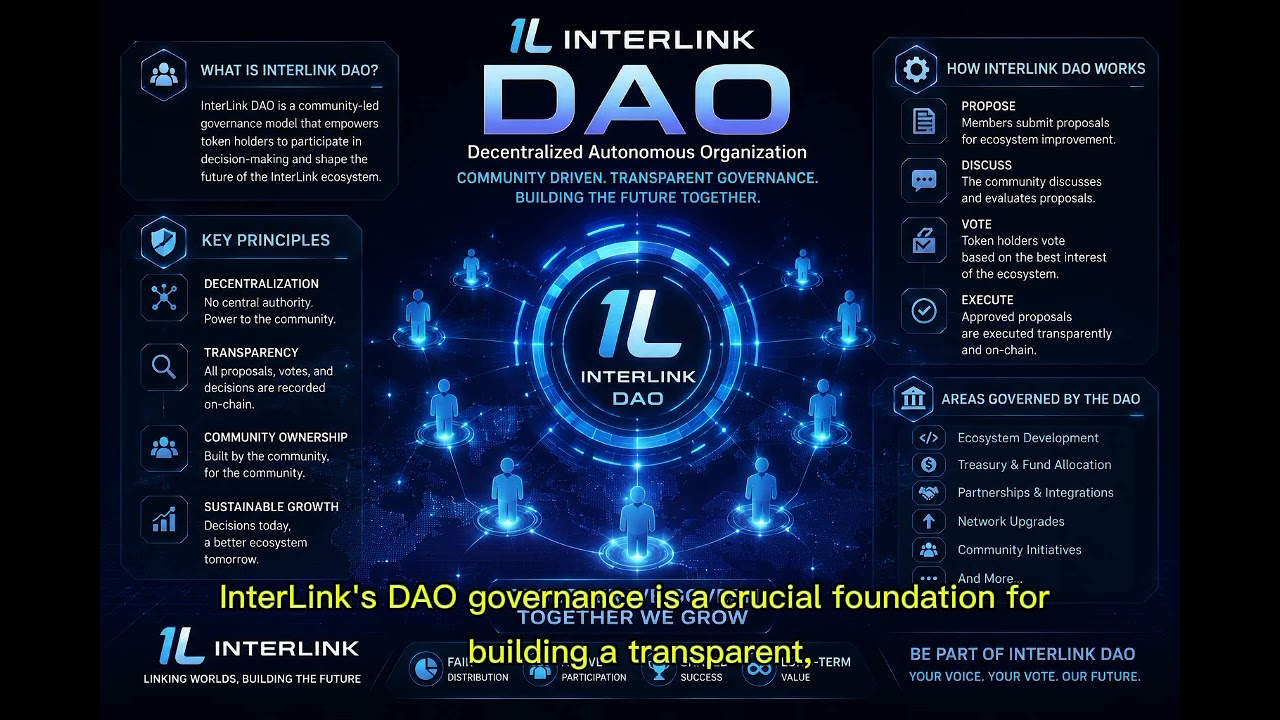 InterLink's DAO governance is a crucial foundation for building a transparent #InterLink #ITL #ITLG