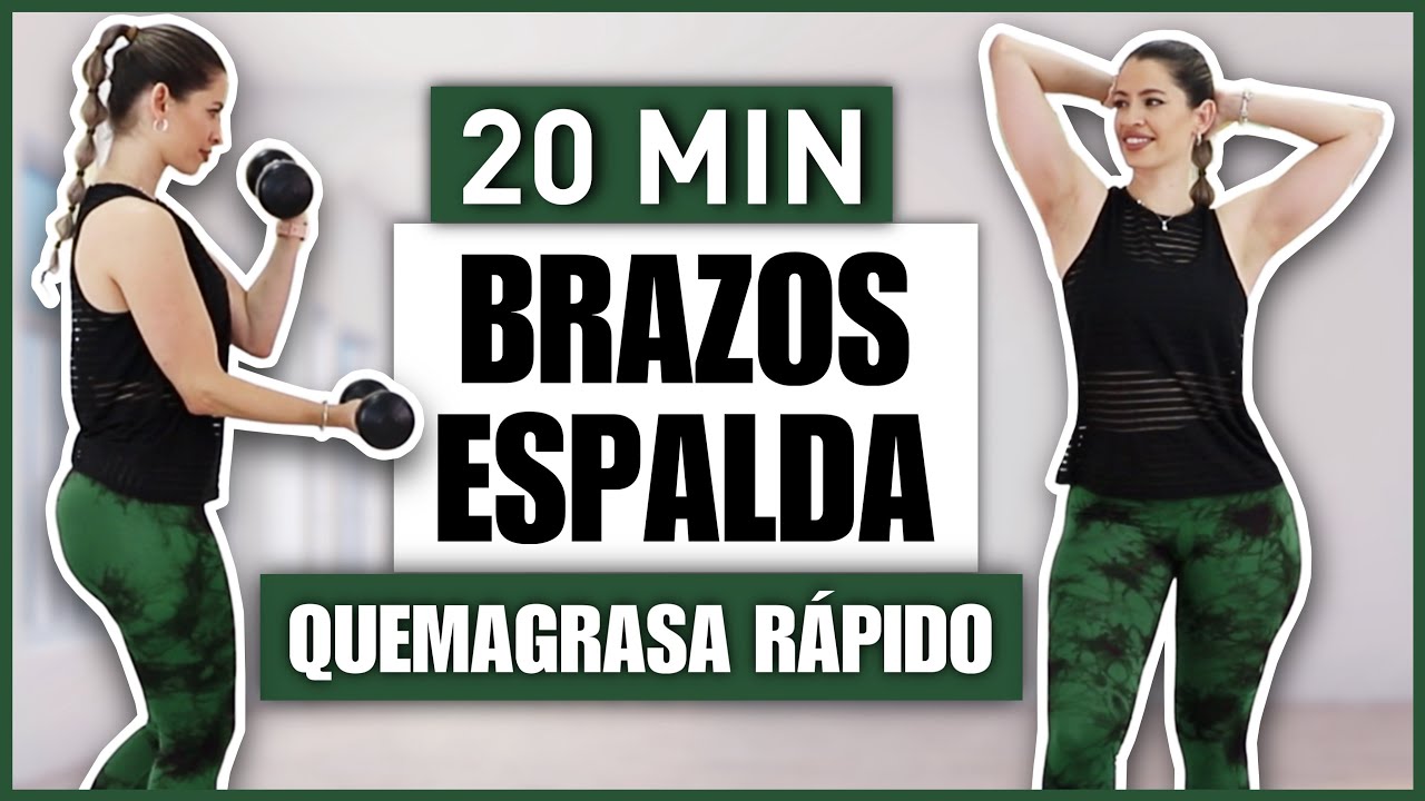 EJERCICIOS PARA ADELGAZAR Y TONIFICAR BRAZOS Y ESPALDA CON MANCUERNAS DESDE CASA | NatyGlossGym