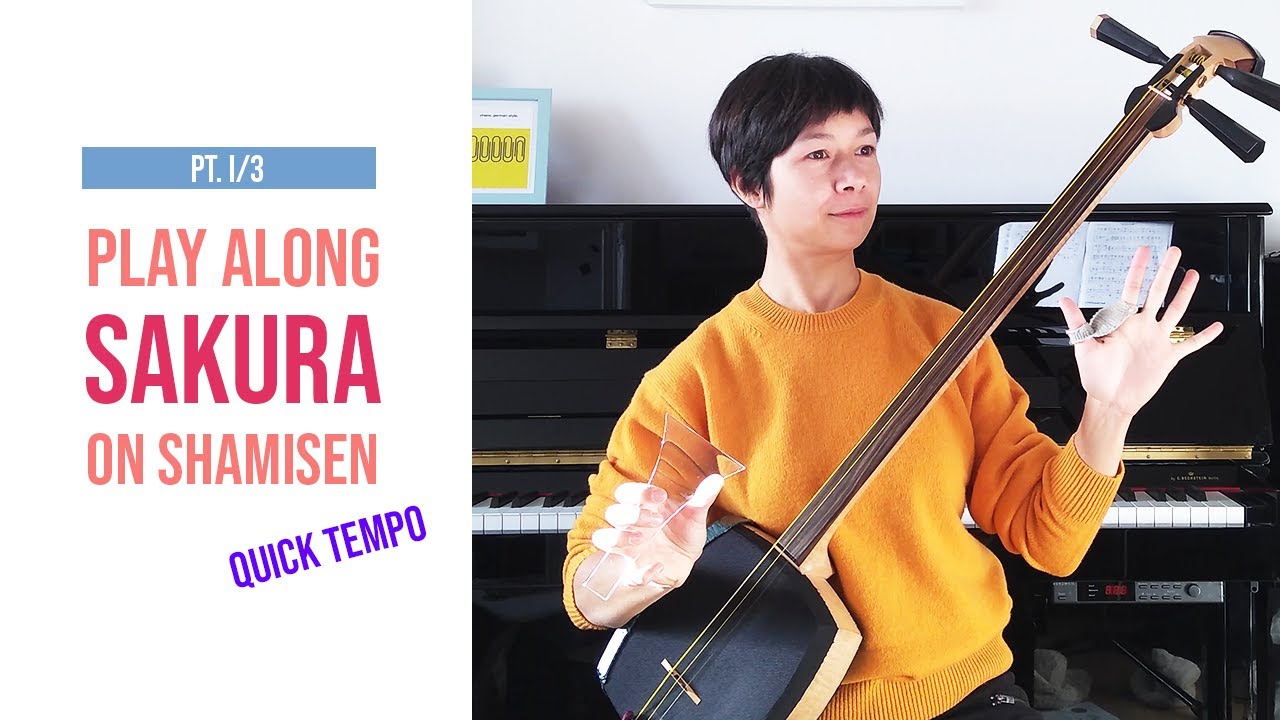 Sakura pt 1 | Play Along on Shamisen | quick tempo