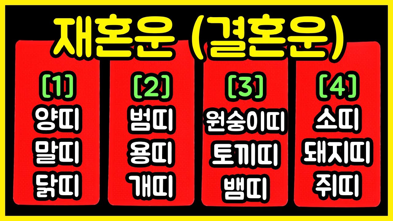 [12띠별 타로] 다시 결혼할 수 있을까? (결혼운/재혼운)