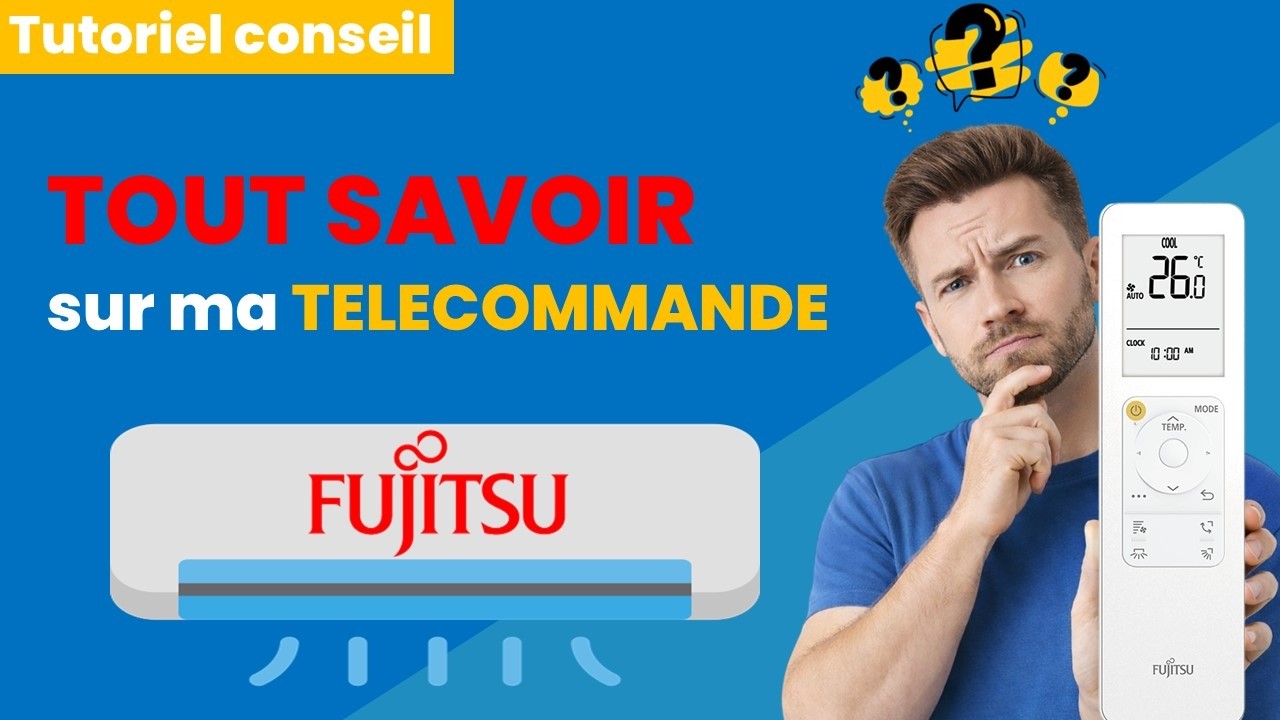 Comment utiliser la télécommande du climatiseur réversible mural Takao plus Atlantic Fujitsu ?