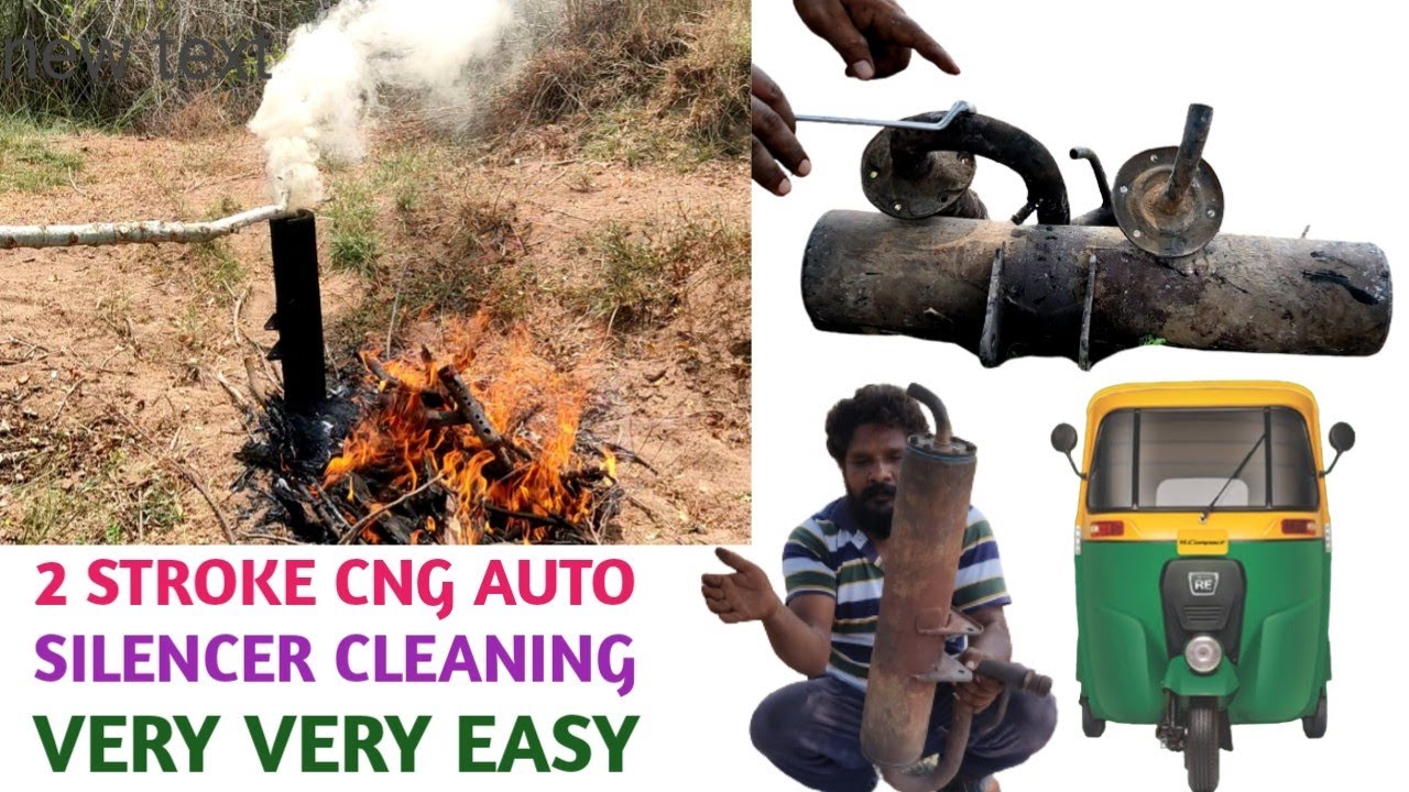 HOW TO INCREASE MILAGE ON BAJAJ 2 STROKE AUTO BY SILENCER CLEANING