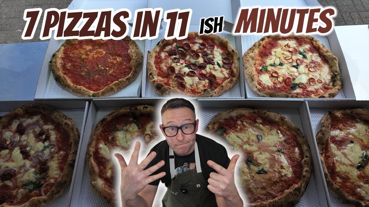 7 pizza in 11 minutes in the Gozney Domes