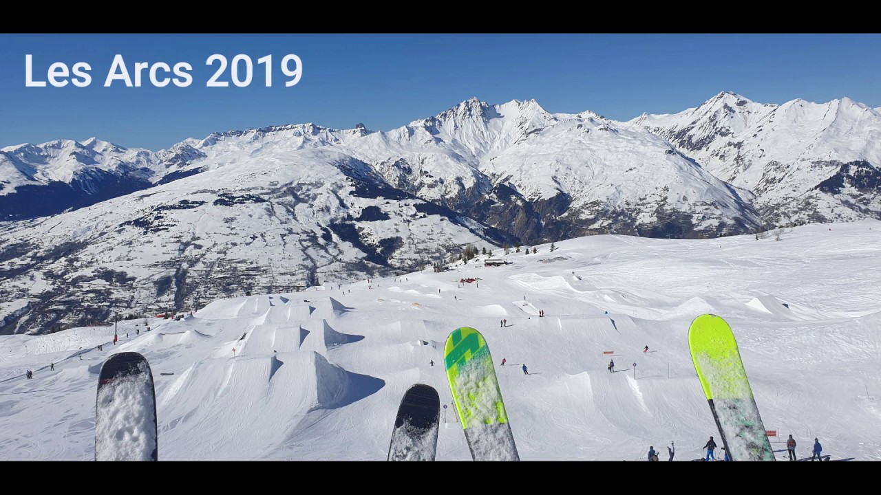 Snow park Les Arcs 2019, France - backflip,  360, 540,..
