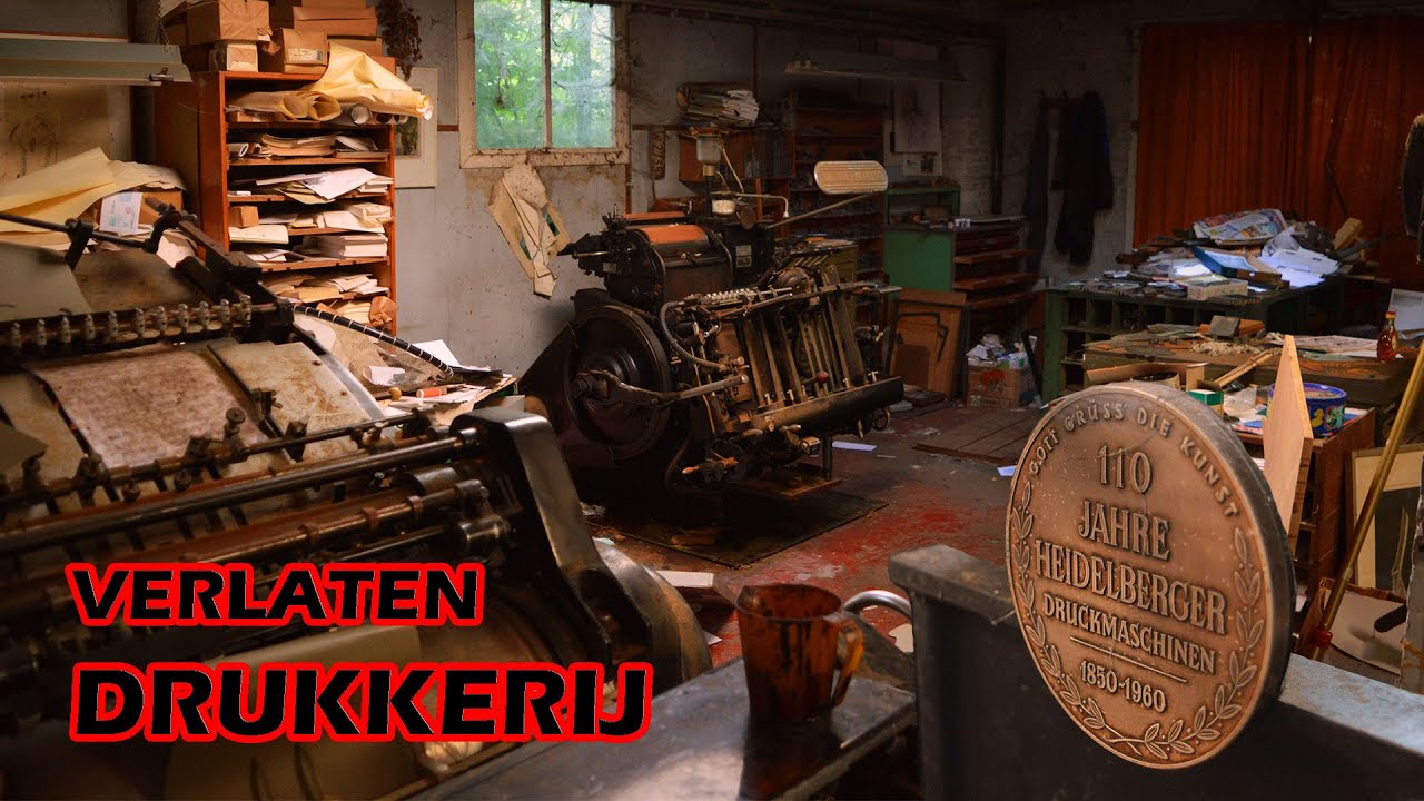 OUDE DRUKKERIJ UIT 1960! (ZELDZAME MACHINES)